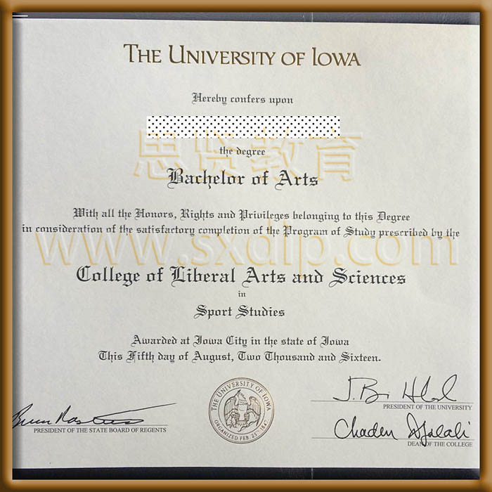 爱荷华大学-University-of-Iowa-diploma-degree