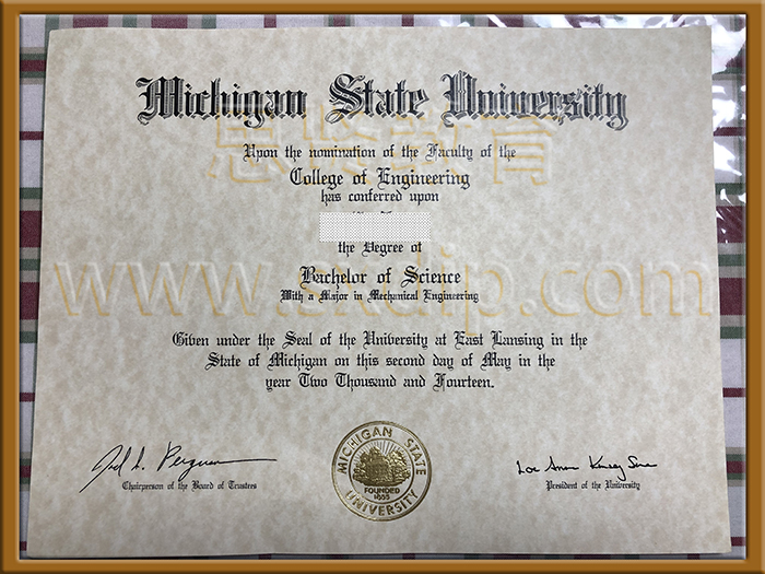 密歇根州立大学-Michigan-State-University-diploma-degree