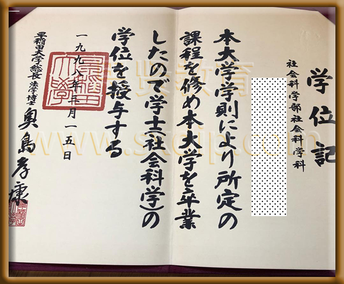 早稻田大学-Waseda-University,-diploma-degree