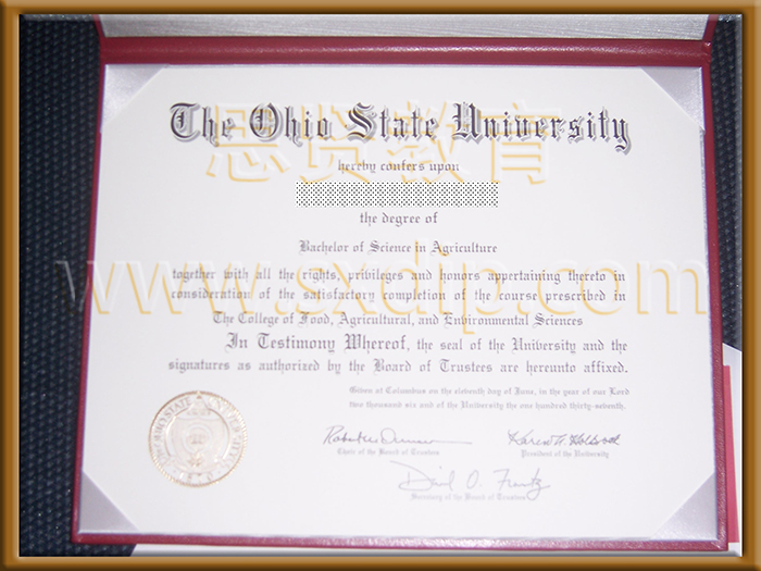 俄亥俄州立大学-Ohio-State-University-diploma-degree