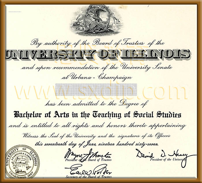 伊利诺伊大学厄巴纳-香槟分校-University-of-Illinois-at-Urbana-Champaign-diploma-degree