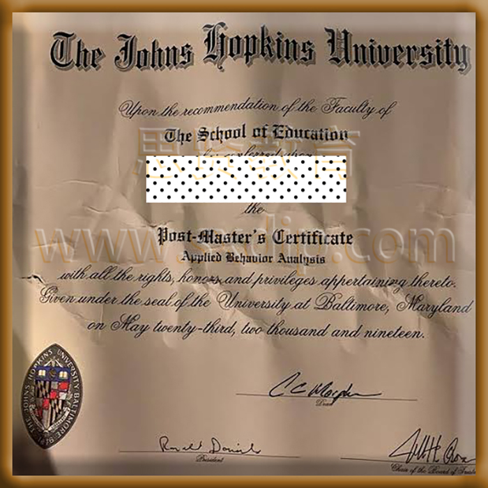 约翰霍普金斯大学-Johns-Hopkins-University-diploma-degree