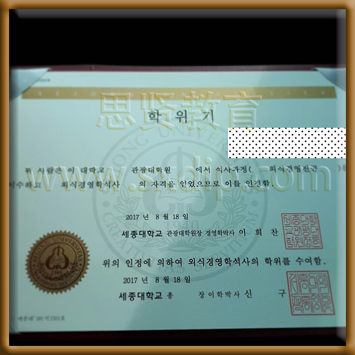 世宗大学-Sejong-University-diploma-degree