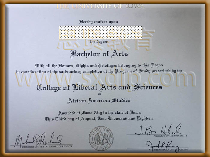 爱荷华大学-University-of-Iowa-diploma-degree