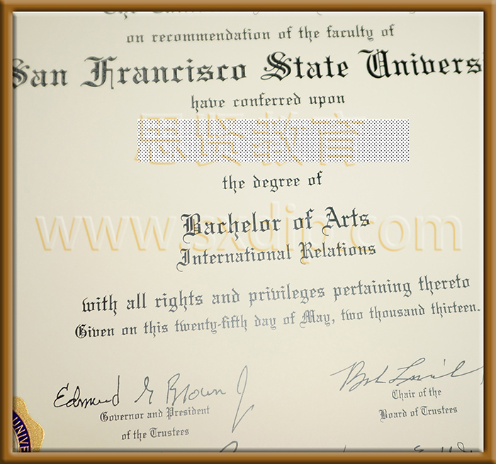美国旧金山州立大学-San-Francisco-State-University-diploma-degree