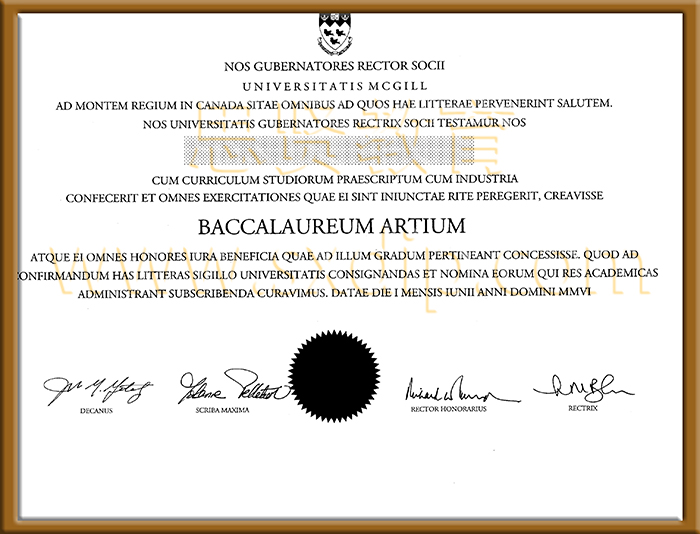 麦吉尔大学-McGill-University-diploma-degree