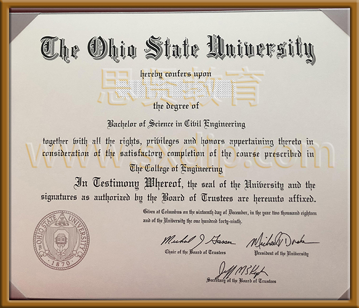 俄亥俄州立大学-Ohio-State-University,-diploma-degree