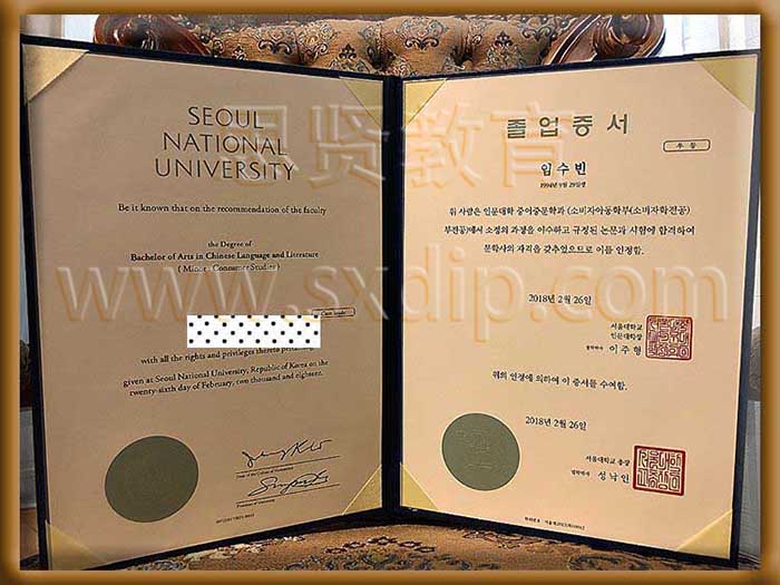 首尔大学-,Seoul-National-University-diploma-degree