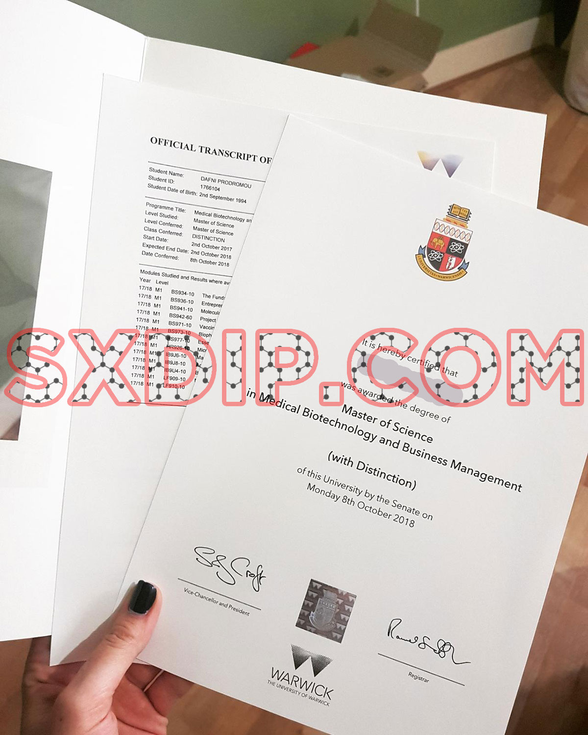 英国华威大学毕业证成绩单
