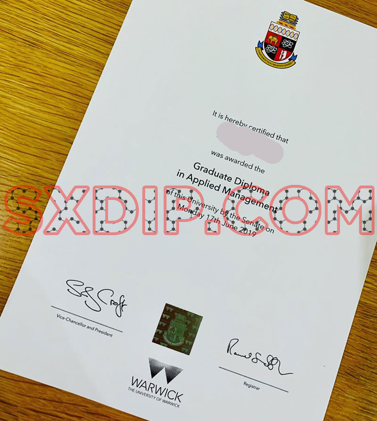 英国华威大学毕业证成绩单
