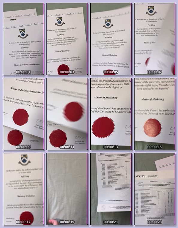 澳洲莫纳什大学毕业